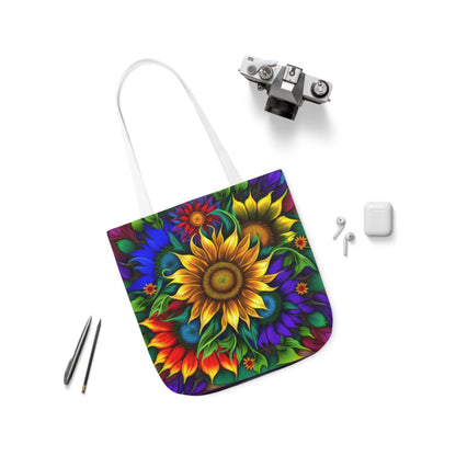 Bold And Beautiful Flowers Style Four Polyester Canvas Tote Bag (AOP)