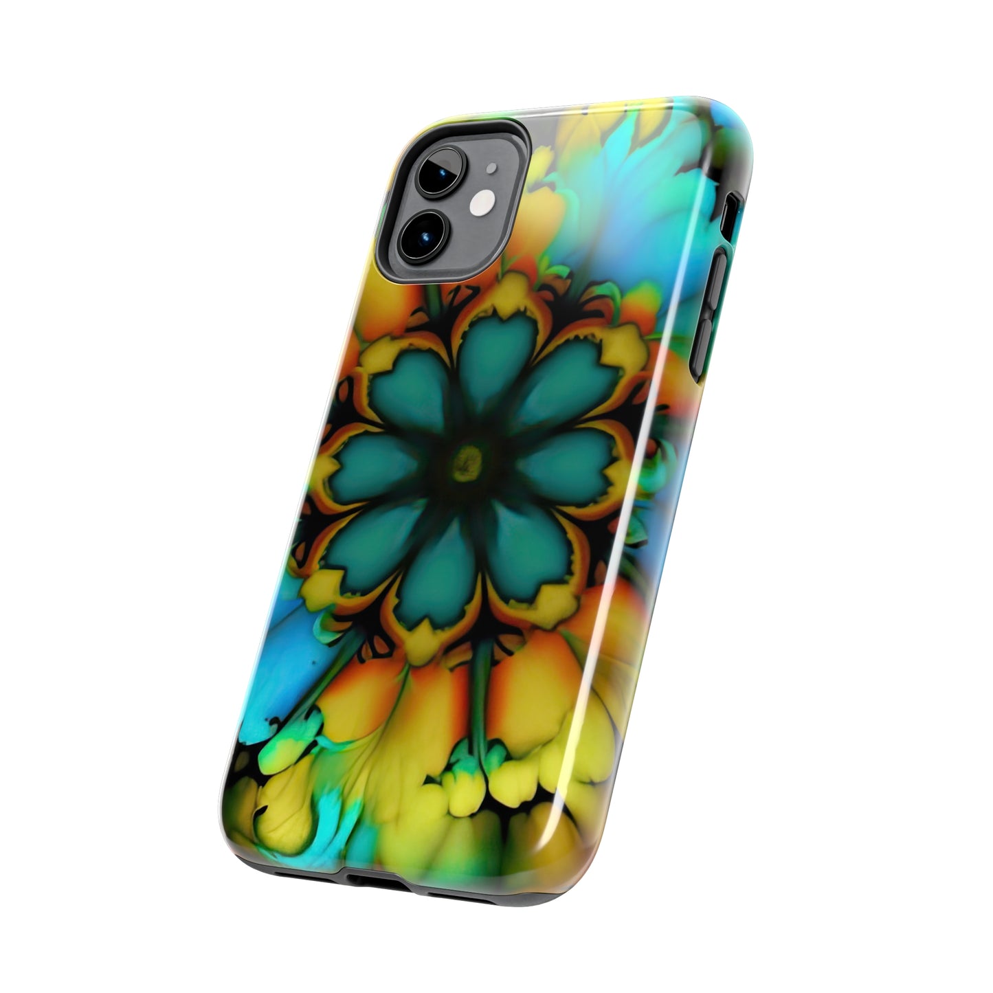 Bold And Beautiful Tie Dye B 3 Blue Yellow Tough Phone Cases