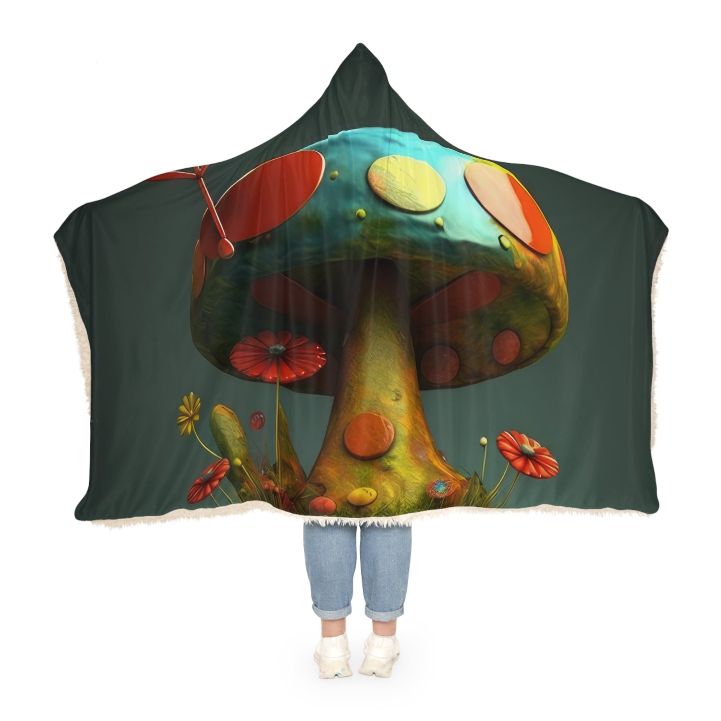 Hippie Mushroom Color Candy Style Design Style 3 Snuggle Blanket