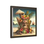 Tiki Dreams by the Shore, Art Print — Colorful Modern Wall Canvas