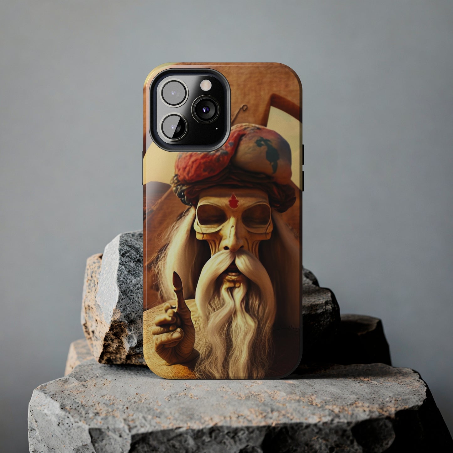 Wise Man In Dessert With Beard And Peace Sign Tough Phone Cases