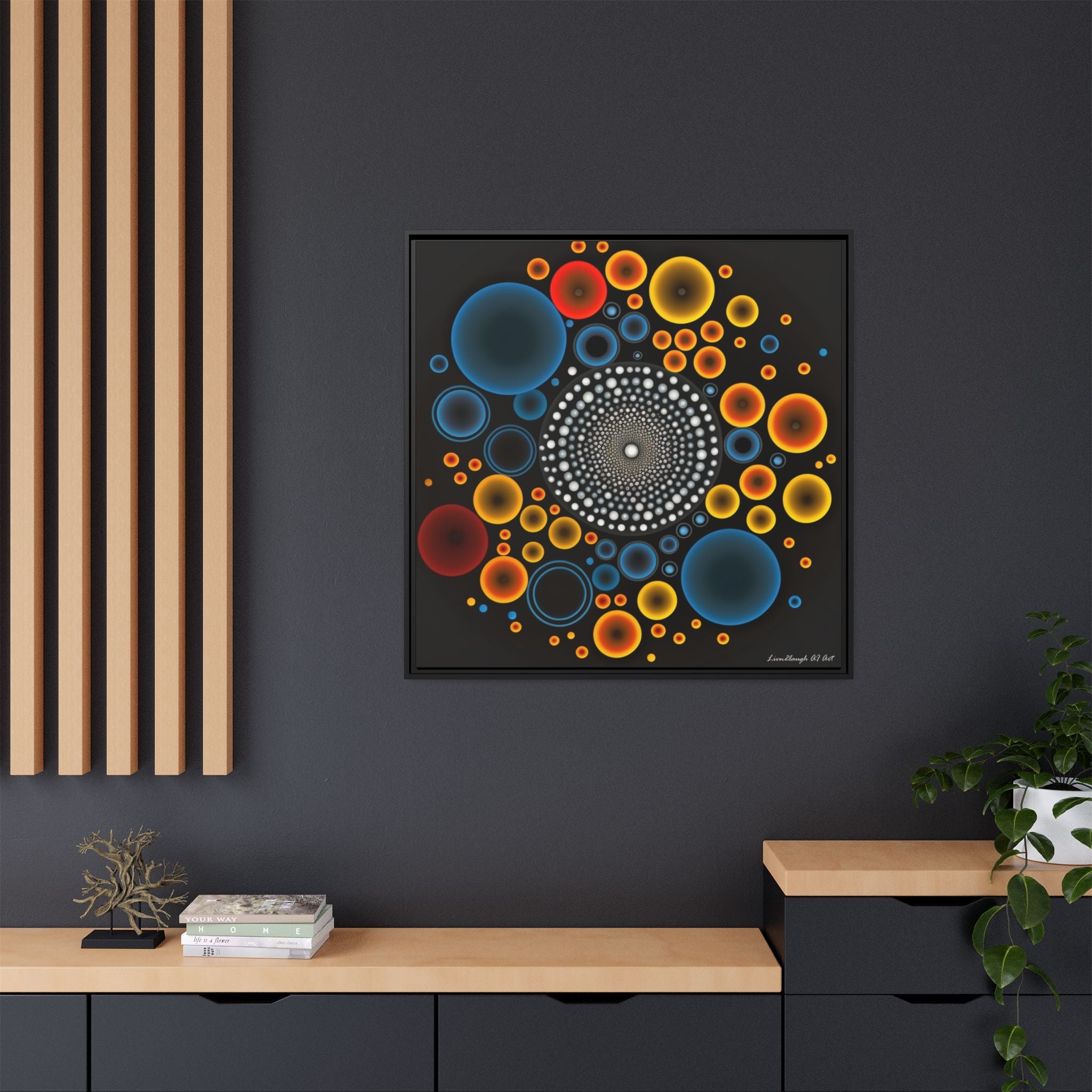 Harmonic Orbits, Matte Canvas, Framed (Multi-color)