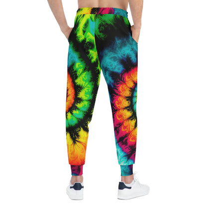 Bold And Beautiful Tie Dye Style Three, Athletic Joggers (AOP)