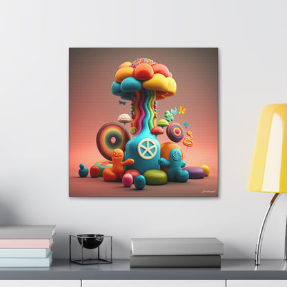 Gummy-Candy Style Mushroom Fun Bliss Canvas Gallery Wraps