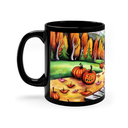 Fall Time Is Amazing Pumpkins And Fall Colors  11oz Black Mug