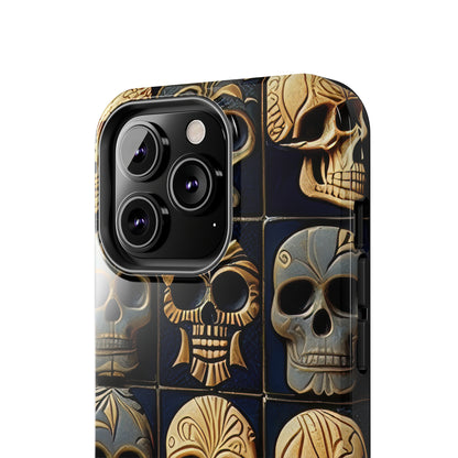 Metallic Chrome Skulls and classic Designed 17 Tough Phone Cases