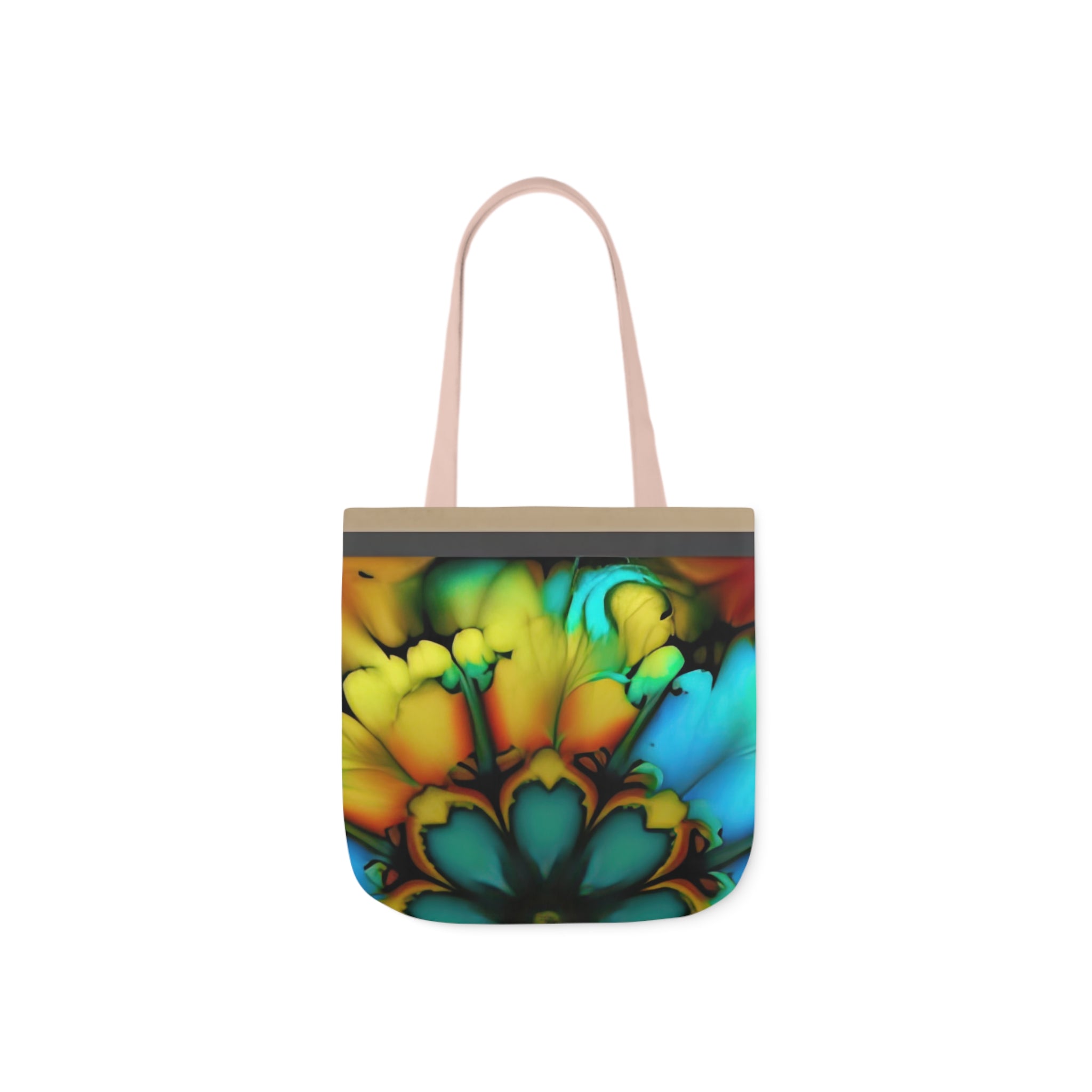 Bold And Beautiful Tie Dye B 3 Blue Yellow Polyester Canvas Tote Bag (AOP)