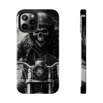 Skull Motorcycle Rider, Ready to Tear Up Road On Beautiful Bike 7 Tough Phone Cases