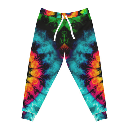 Bold And Beautiful Tie Dye Style Three Athletic Joggers (AOP)