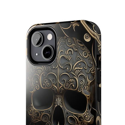 Metallic Chrome Skulls and classic Designed 2 Tough Phone Cases