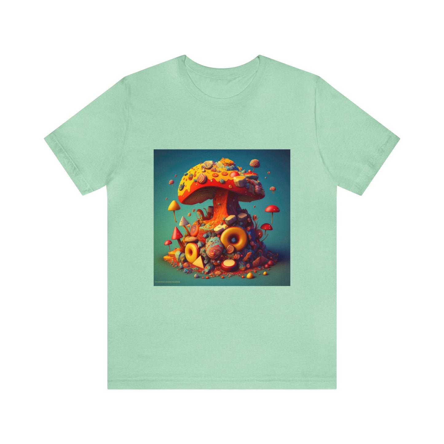 Hippie Mushroom Color Candy Style Design Style 2 Unisex Jersey Short Sleeve Tee