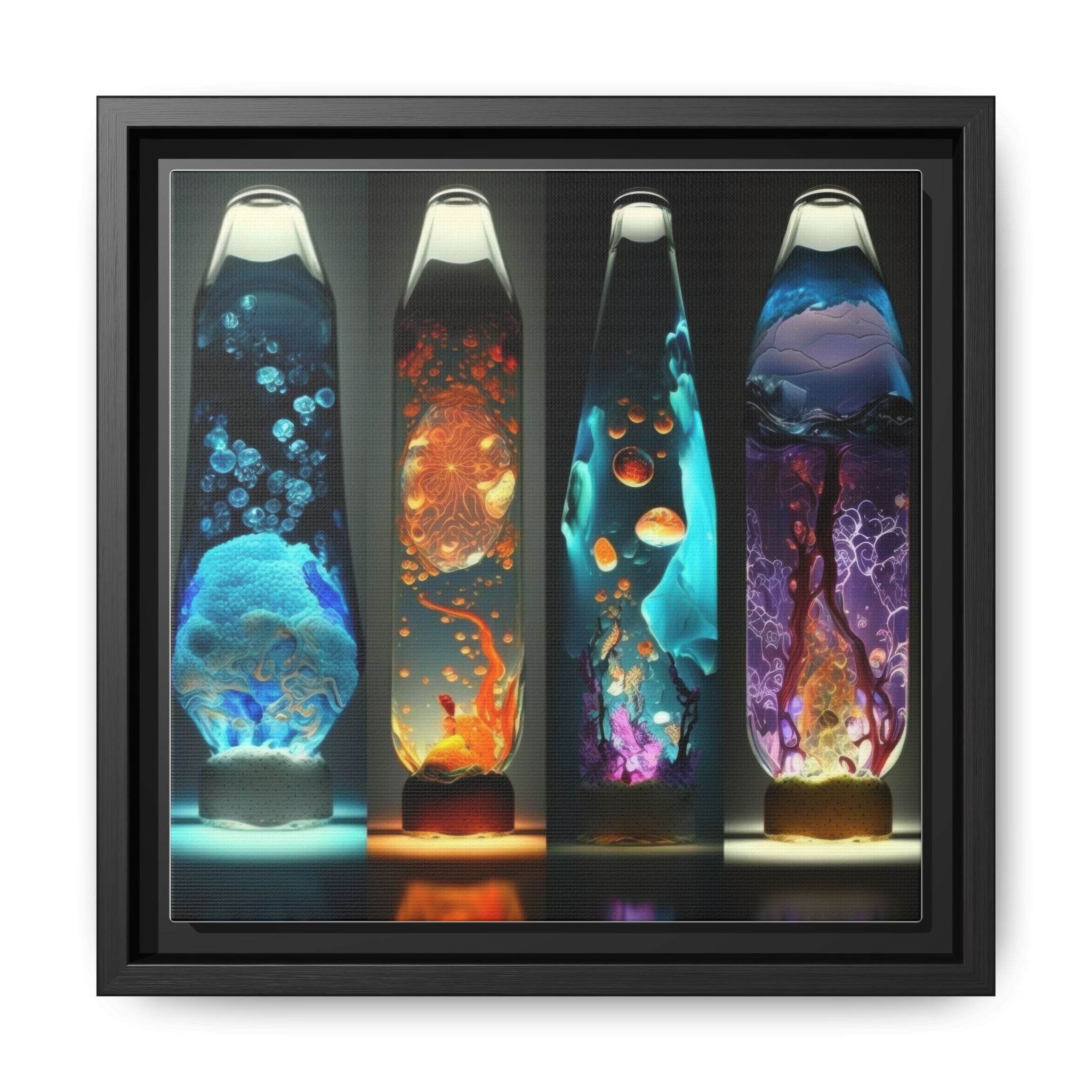 Elemental Currents, Art Print — Colorful Modern Wall Canvas