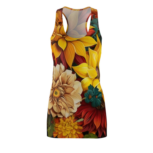 Bold And Beautiful Designed flowers Style Six Women's Cut & Sew Racerback Dress (AOP)