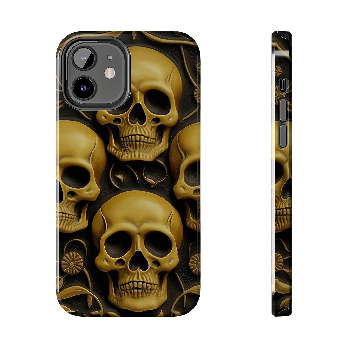 Metallic Chrome Skulls and classic Designed 18 Tough Phone Cases