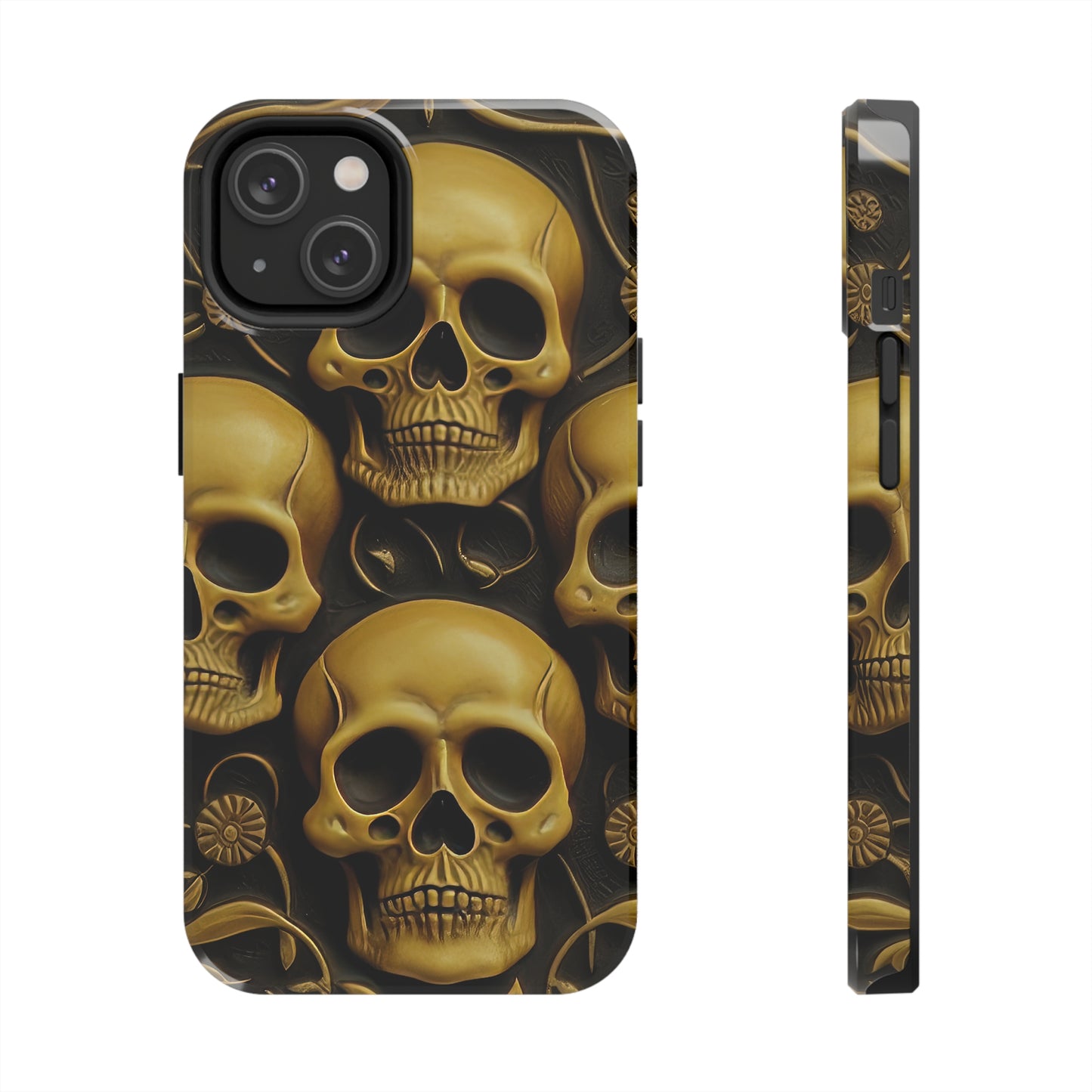 Metallic Chrome Skulls and classic Designed 18 Tough Phone Cases