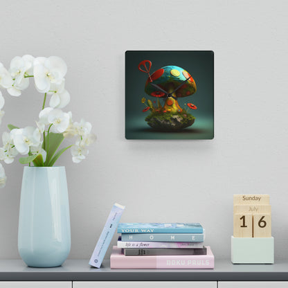 Hippie Mushroom Color Candy Style Design Style 5 Acrylic Wall Clock