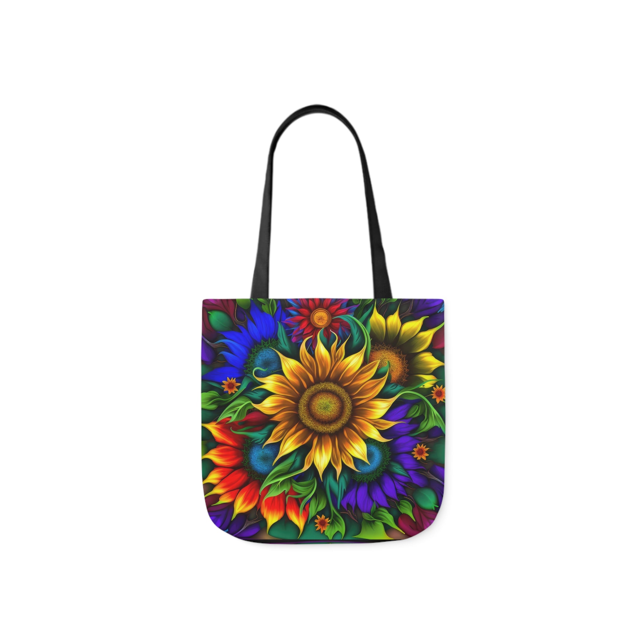 Bold And Beautiful Flowers Style Four Polyester Canvas Tote Bag (AOP)