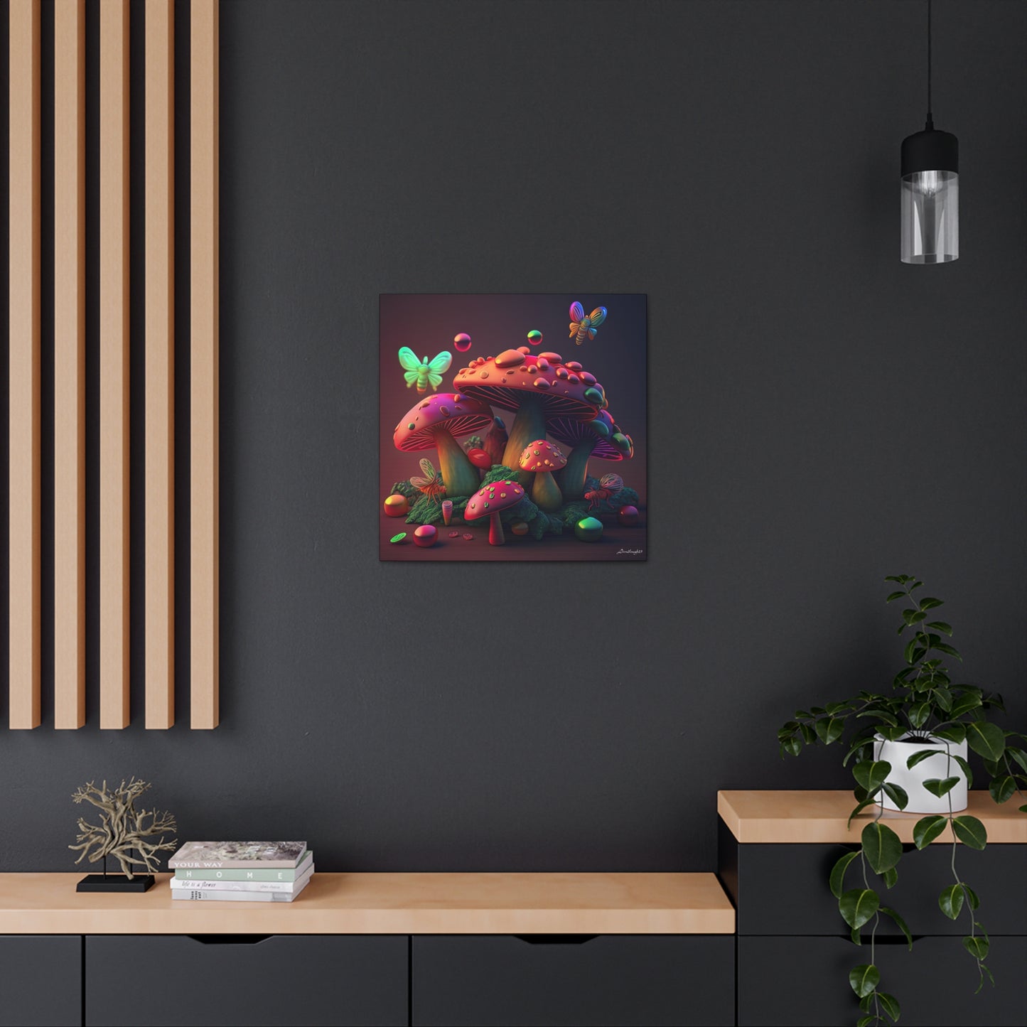 Beautiful Mushroom Luminating Colorful Bliss 8 Canvas Gallery Wraps