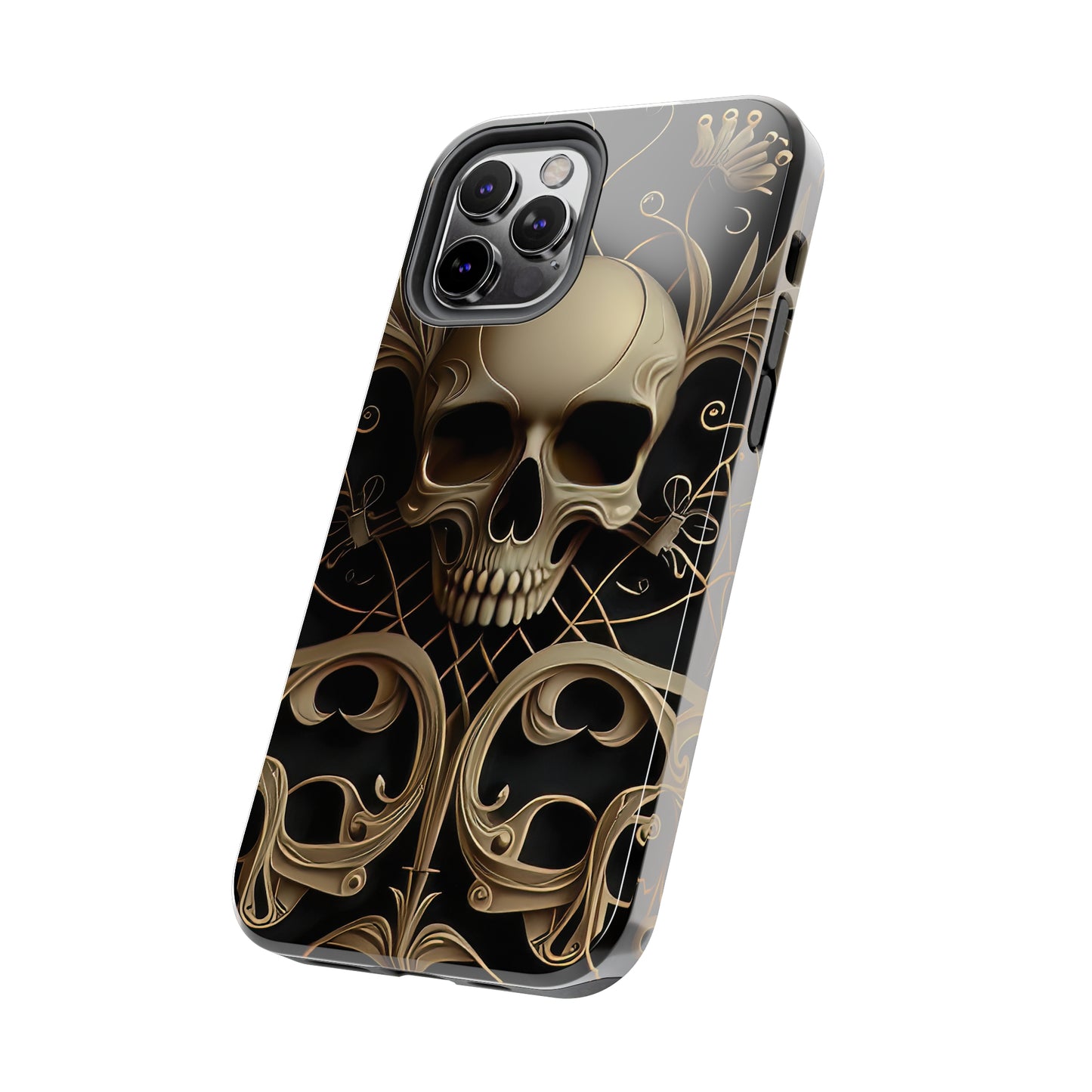 Metallic Chrome Skulls and classic Designed 1 Tough Phone Cases