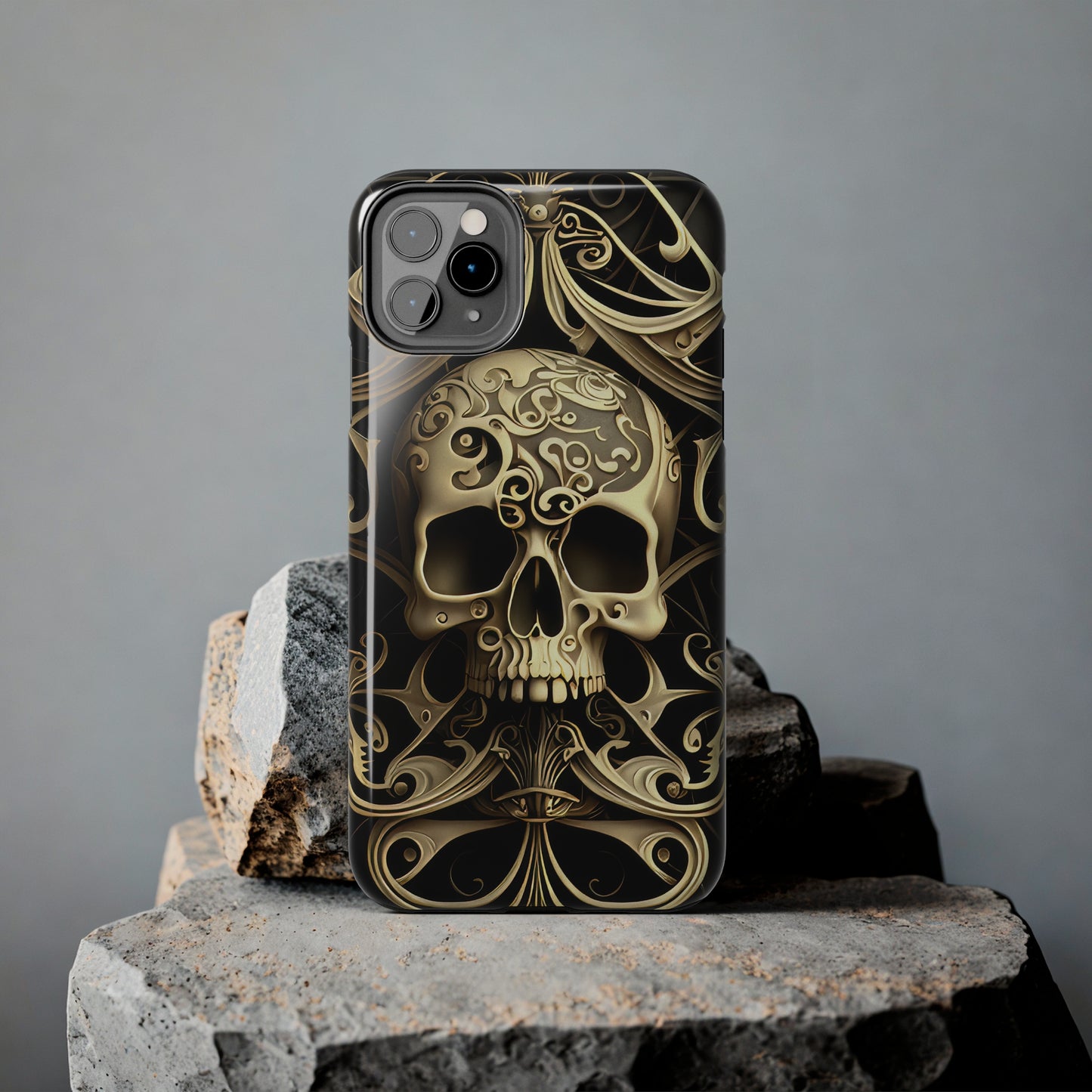 Metallic Chrome Skulls and classic Designed 7 Tough Phone Cases