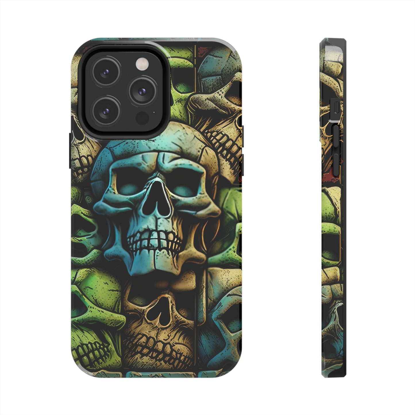 Metallic Chrome Skulls and classic Designed 13 Tough Phone Cases