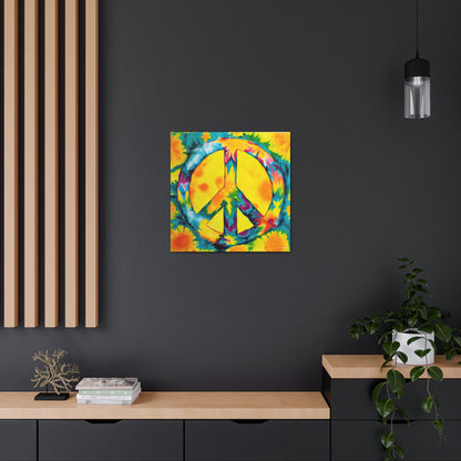 Coolio Tie Dye Hippie Peace Sign 10 Canvas Gallery Wraps