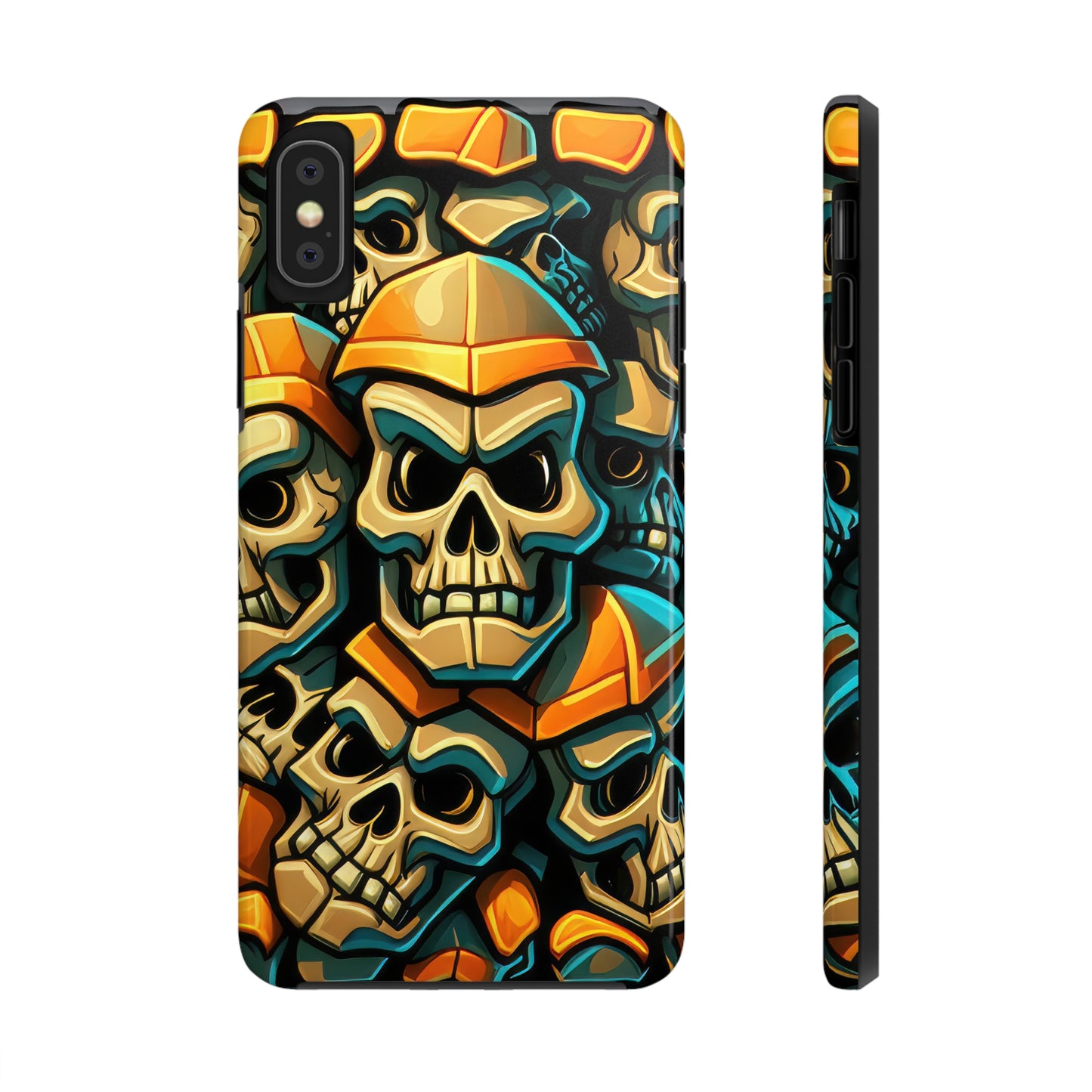 Metallic Chrome Skulls and classic Designed 16 Tough Phone Cases