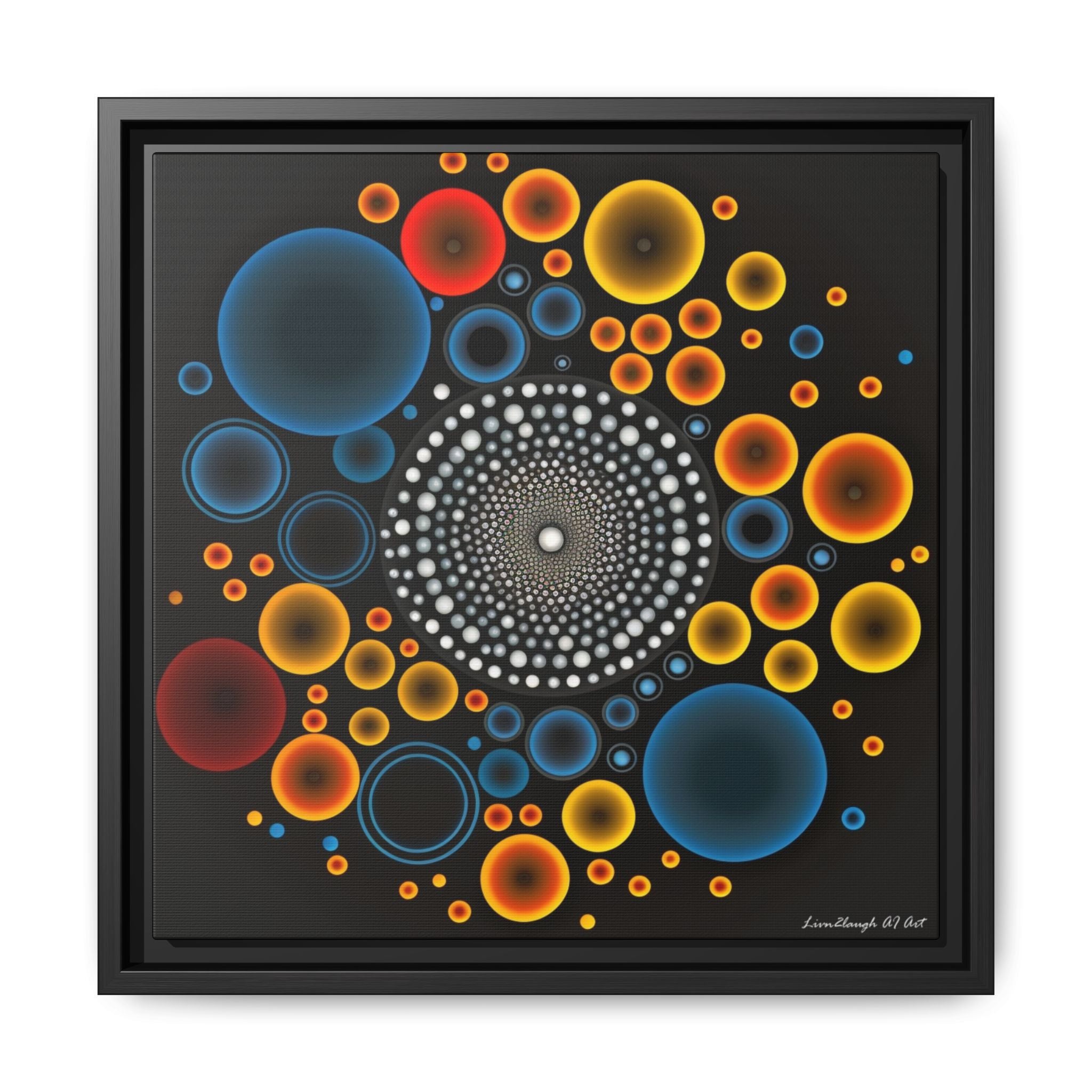 Harmonic Orbits, Matte Canvas, Framed (Multi-color)