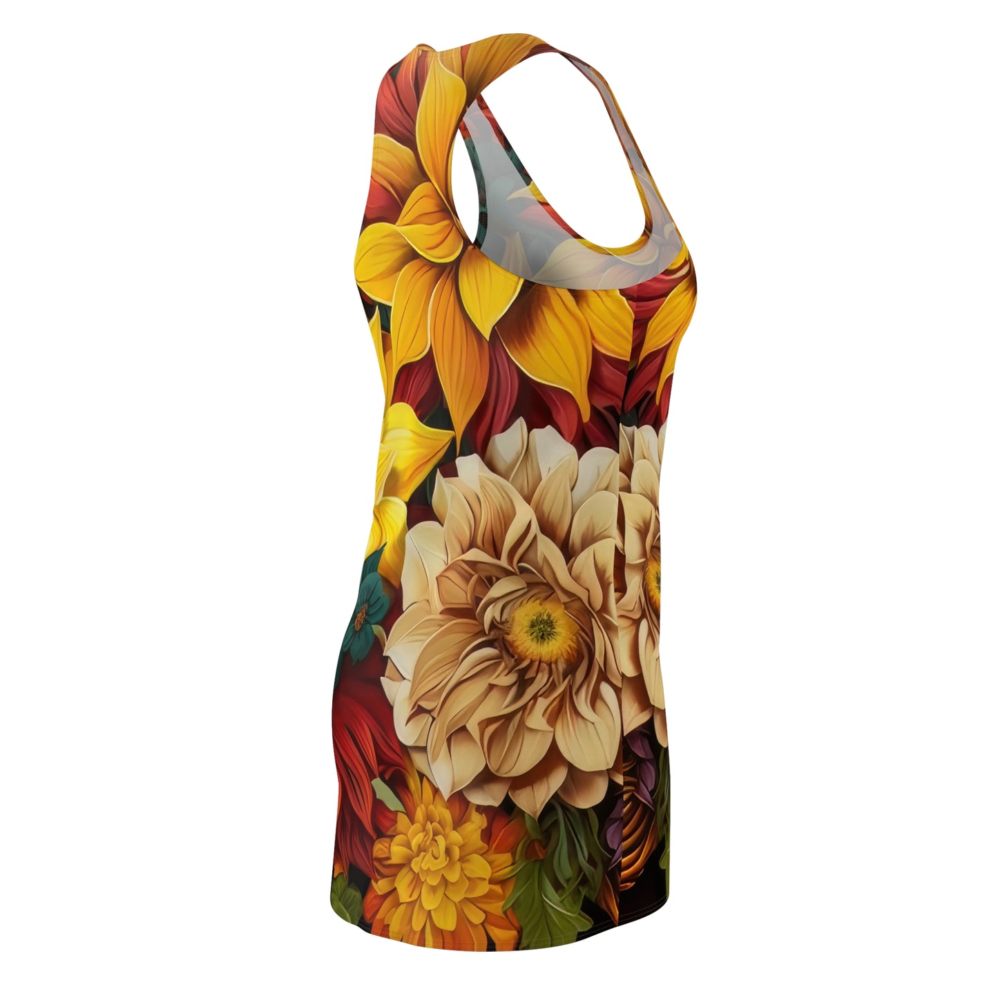 Bold And Beautiful Designed flowers Style Six Women's Cut & Sew Racerback Dress (AOP)