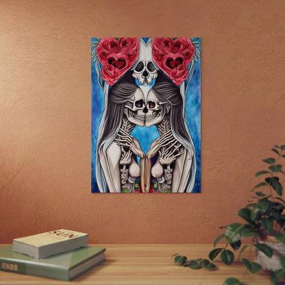 Love Shows No Time Boundaries Skulls, Image By Loewenkind Creations Aluminum Composite Panels