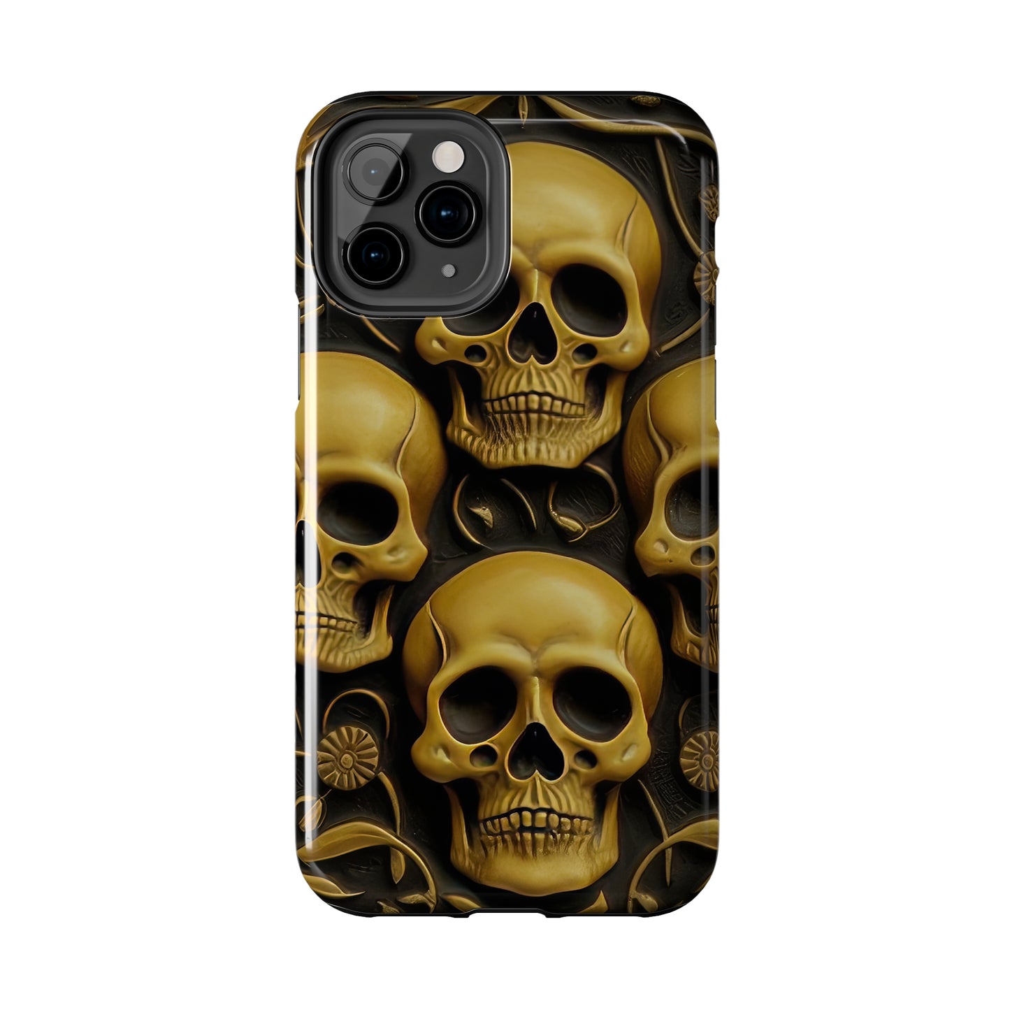 Metallic Chrome Skulls and classic Designed 18 Tough Phone Cases