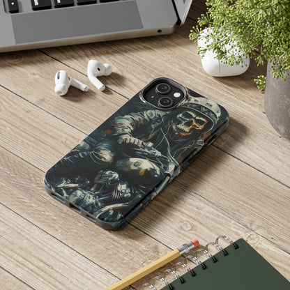 Skull Motorcycle Rider, Ready to Tear Up Road On Beautiful Bike Tough Phone Cases