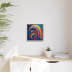 Home Beneath the Rainbow, Art Print — Colorful Modern Wall Canvas