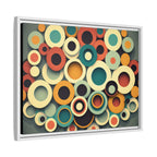 Gathered Circles, Matte Canvas, Framed (Multi-color)