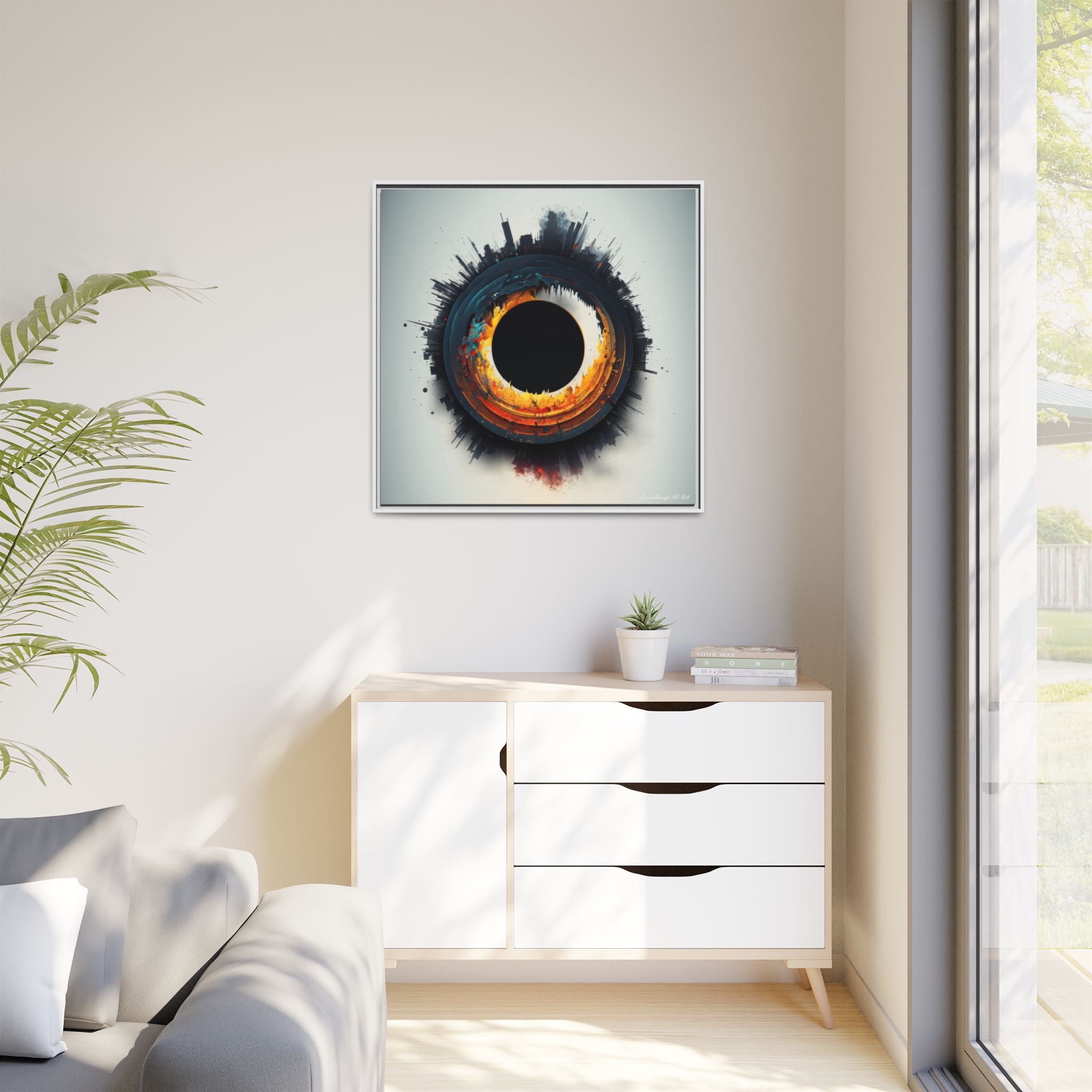 Eclipse of Industry, Art Print — Colorful Modern Wall Canvas