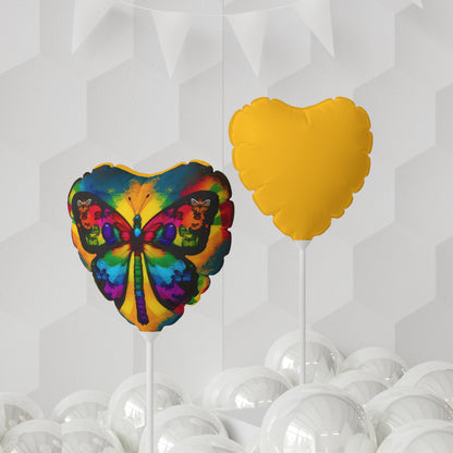 Butterfly Balloon (Round and Heart-shaped), 11"