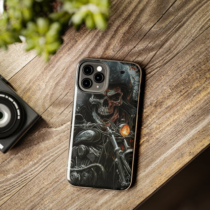 Skull Motorcycle Rider, Ready to Tear Up Road On Beautiful Bike 6 Tough Phone Cases