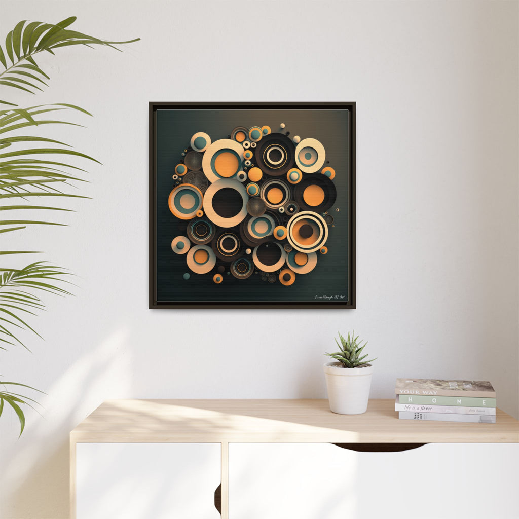 Concentric Harmony, Art Print — Colorful Modern Wall Canvas