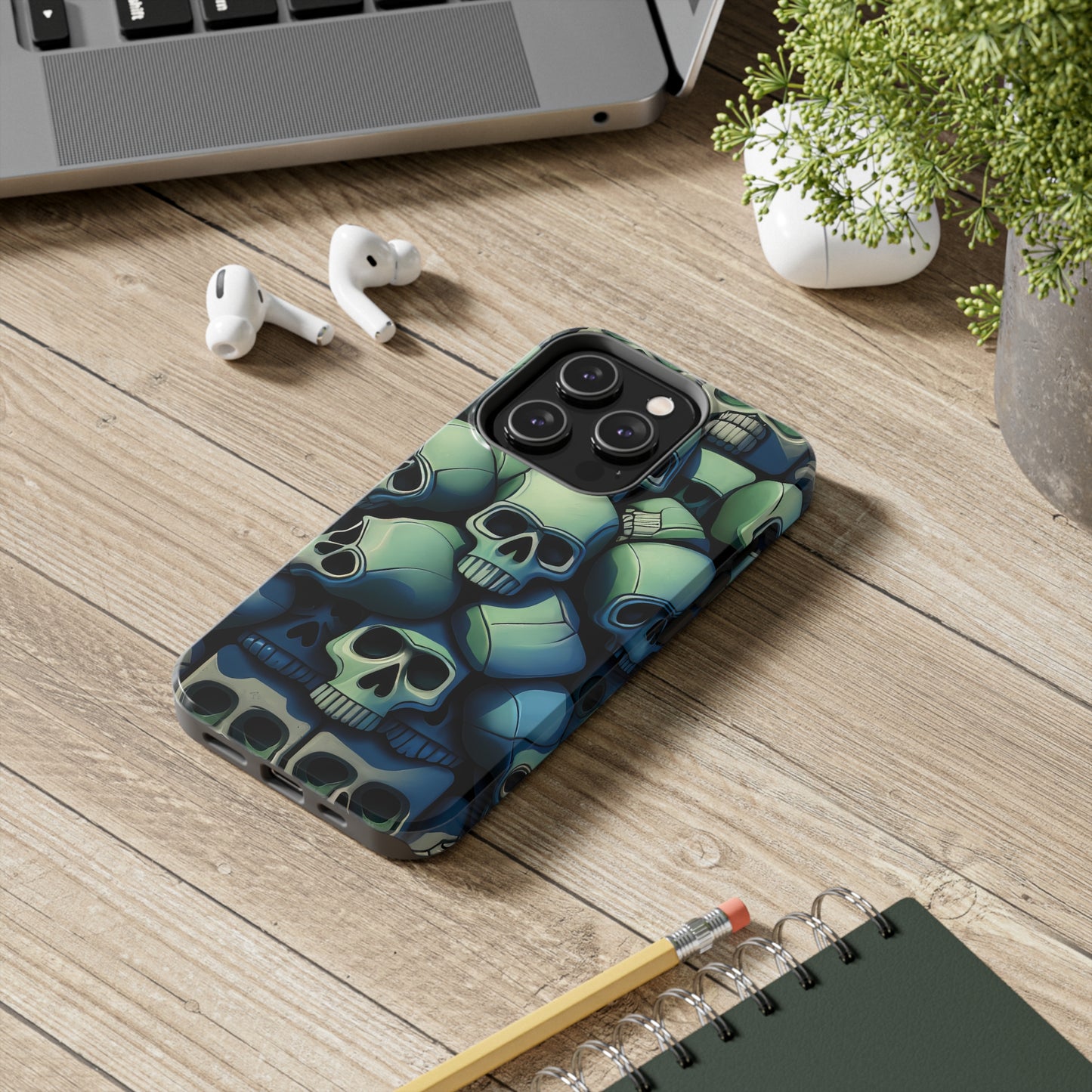 Metallic Chrome Skulls and classic Designed 10 Tough Phone Cases