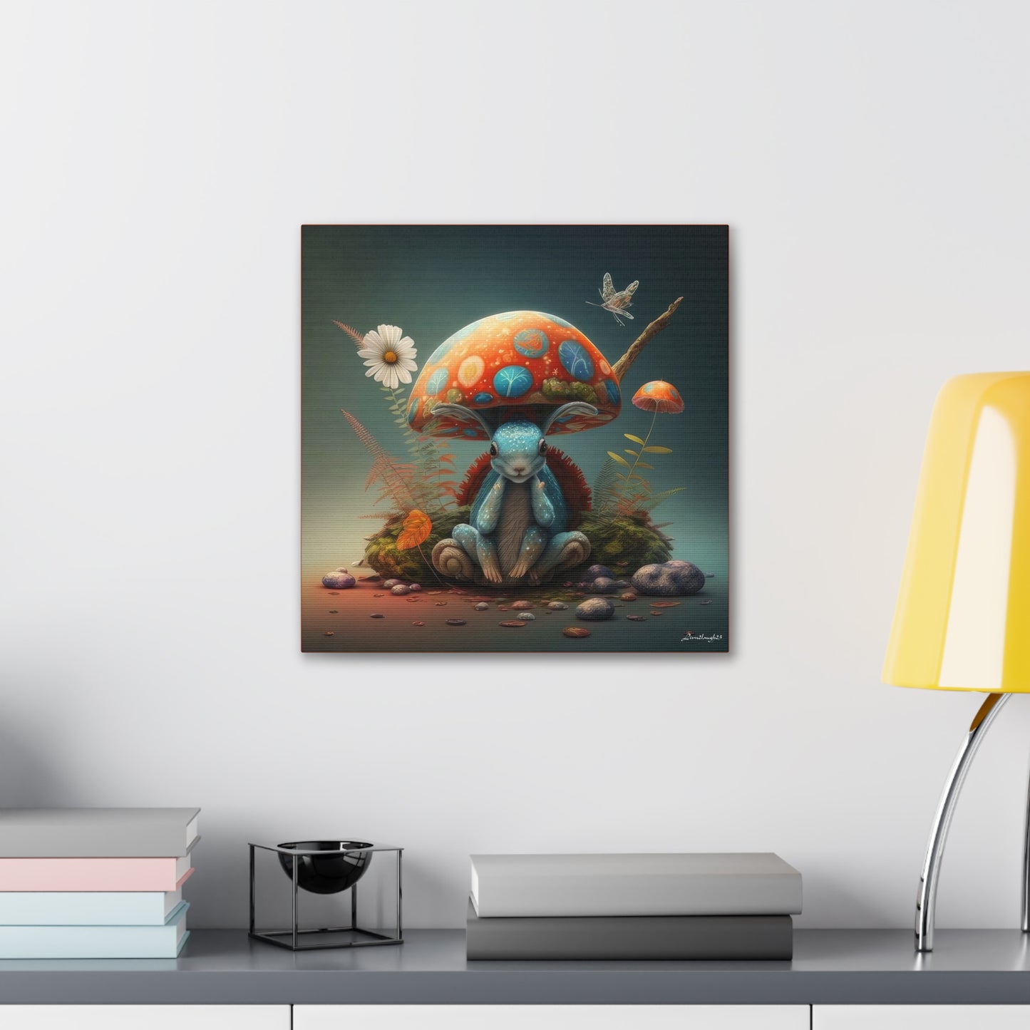 Mystical Animal Mushroom Flowers And Butterfly Canvas Gallery Wraps