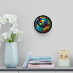 Happy Tie Dye Face Style 4 Wall Clock