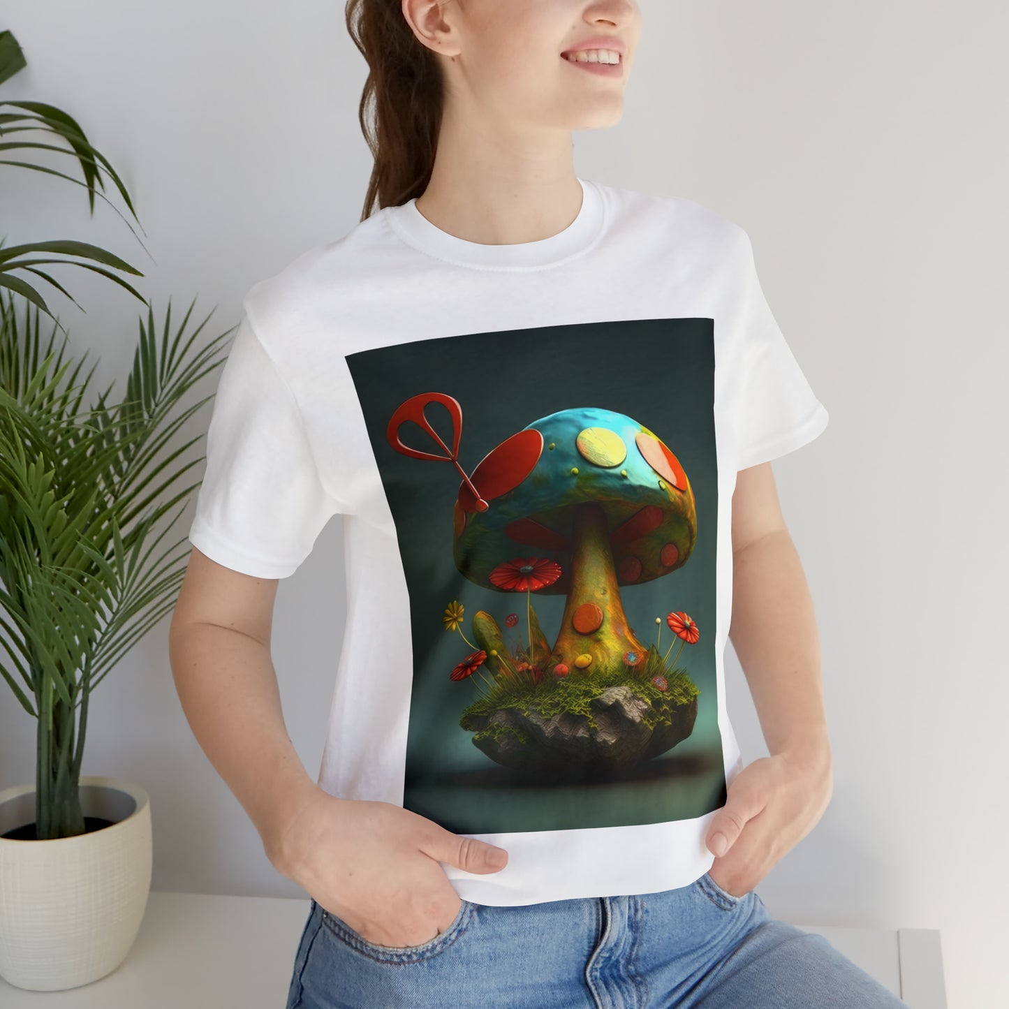 Hippie Mushroom Color Candy Style Design Style 4 Unisex Jersey Short Sleeve Tee