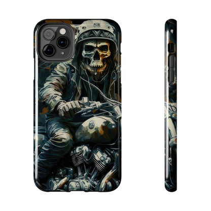 Skull Motorcycle Rider, Ready to Tear Up Road On Beautiful Bike Tough Phone Cases