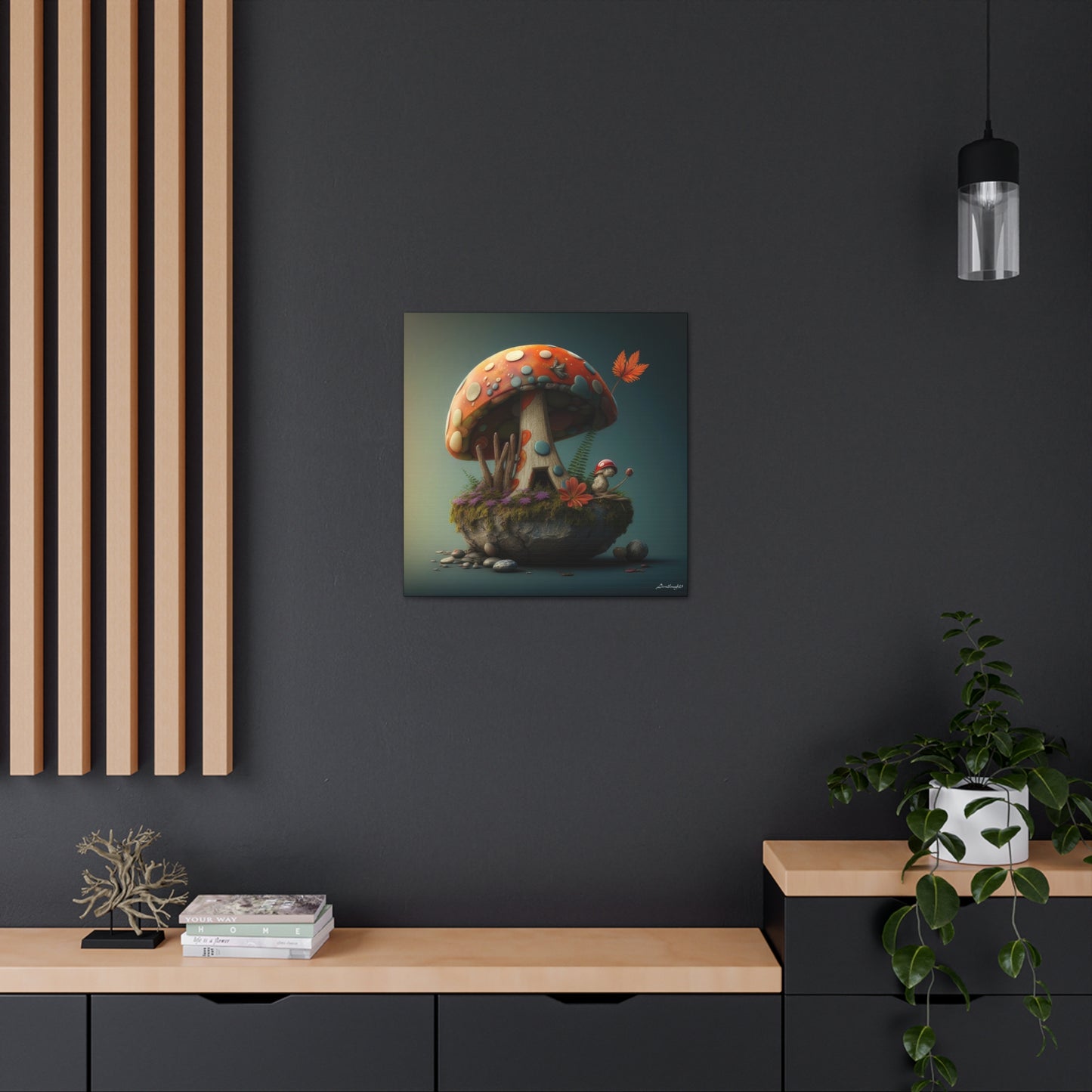 Beautiful Fairy Mushroom Home  Canvas Gallery Wraps