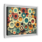 Gathered Circles, Matte Canvas, Framed (Multi-color)