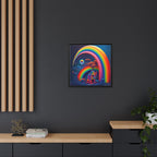 Home Beneath the Rainbow, Art Print — Colorful Modern Wall Canvas