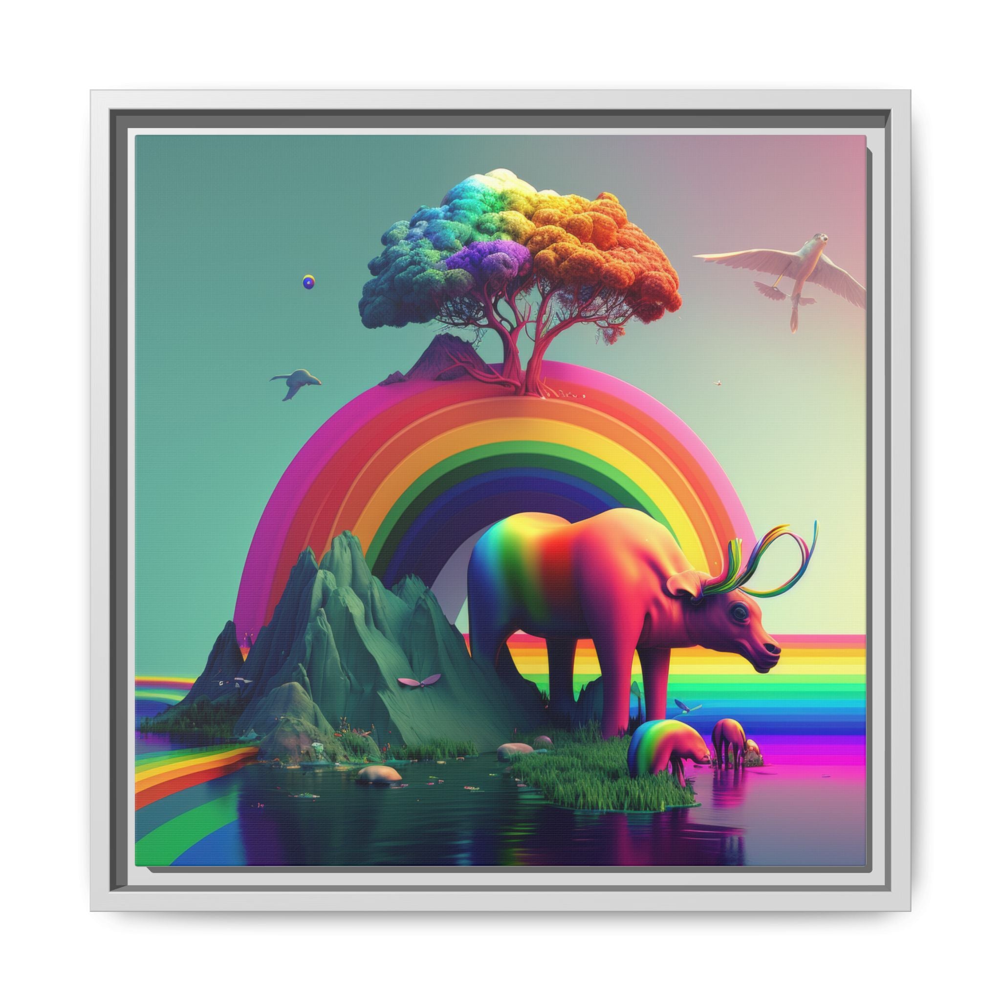 Sanctuary of Color, Art Print — Colorful Modern Wall Canvas