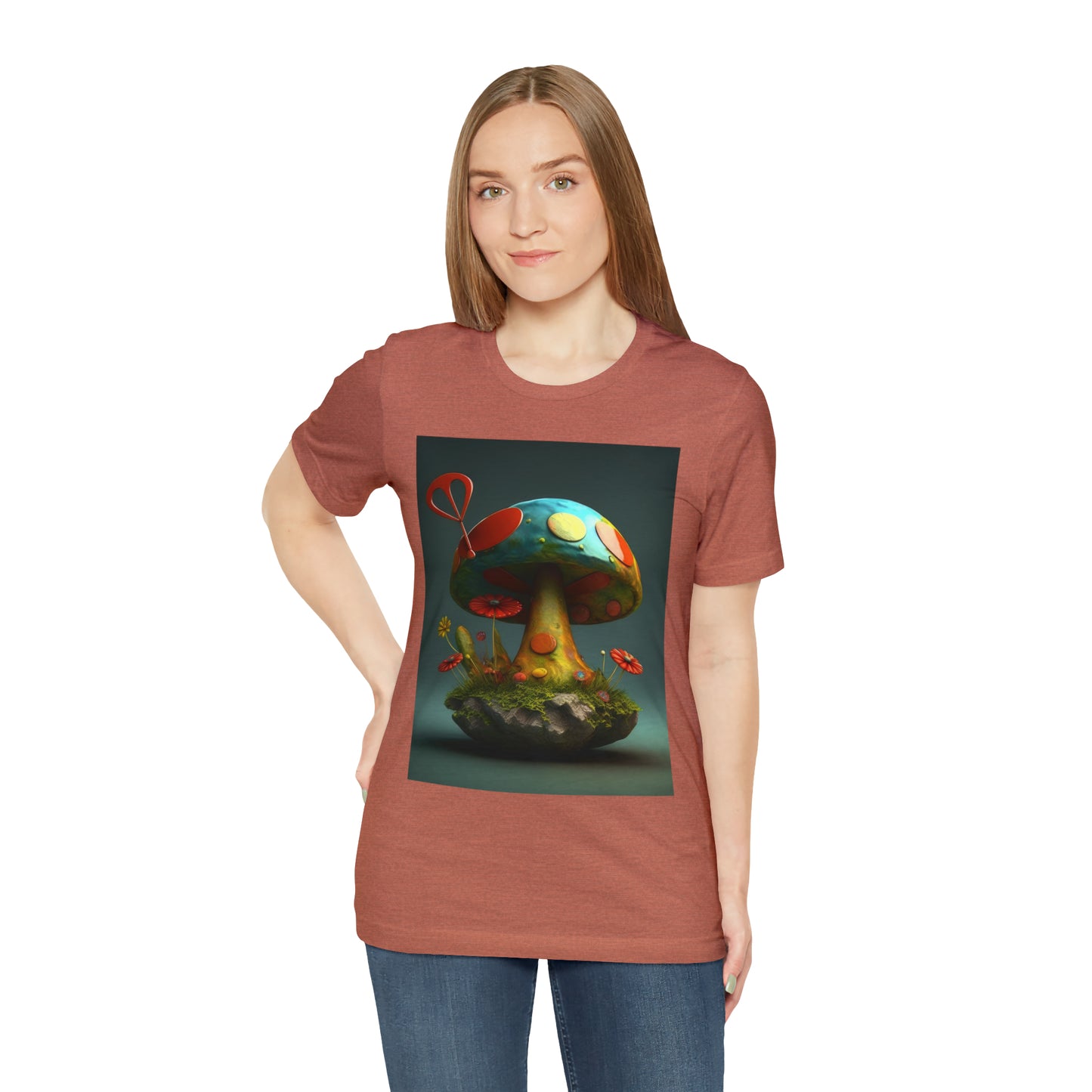 Hippie Mushroom Color Candy Style Design Style 4 Unisex Jersey Short Sleeve Tee