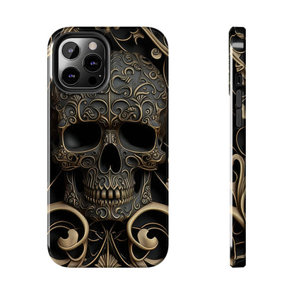 Metallic Chrome Skulls and classic Designed 2 Tough Phone Cases