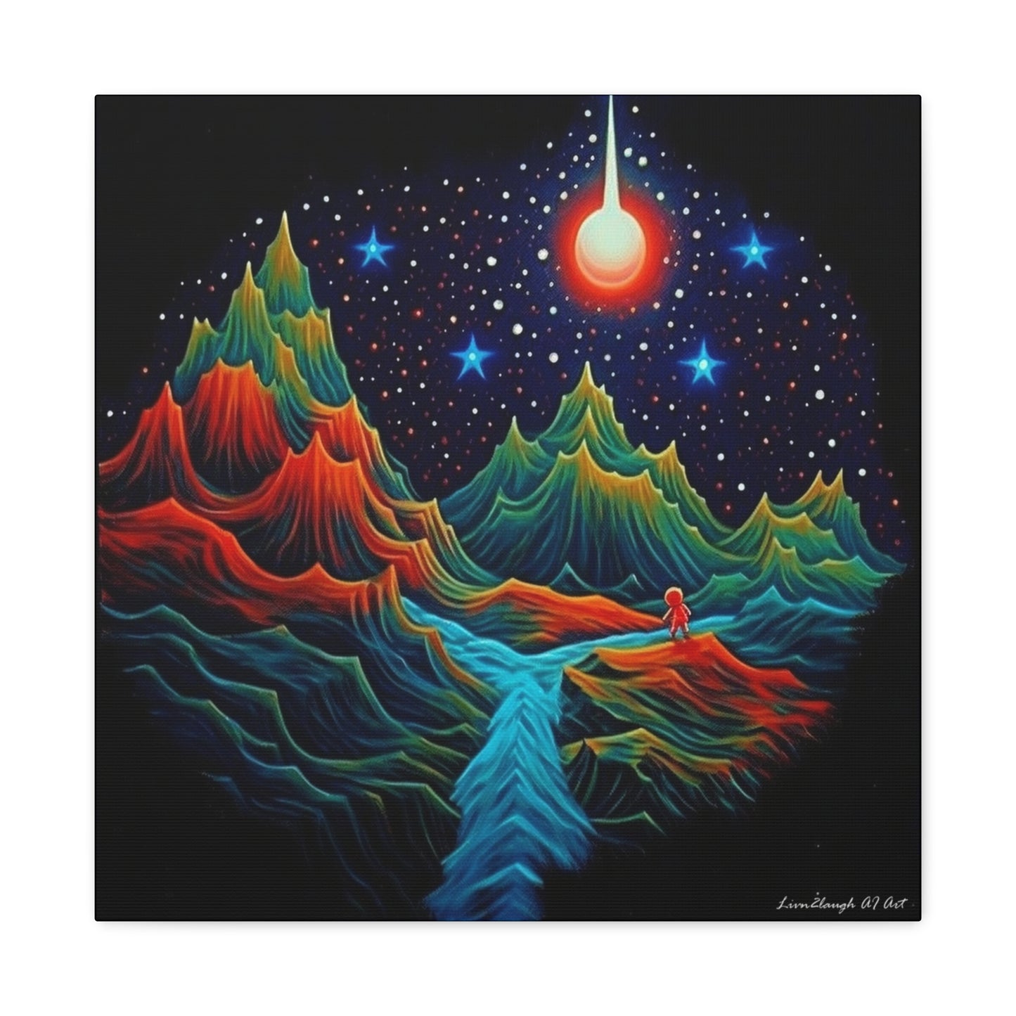 Star light Mountain Dream Canvas Gallery Wraps